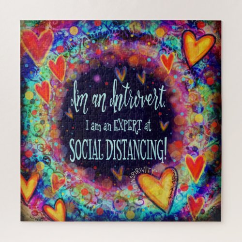 Funny Social Distancing Introvert Fun Inspirivity Jigsaw Puzzle