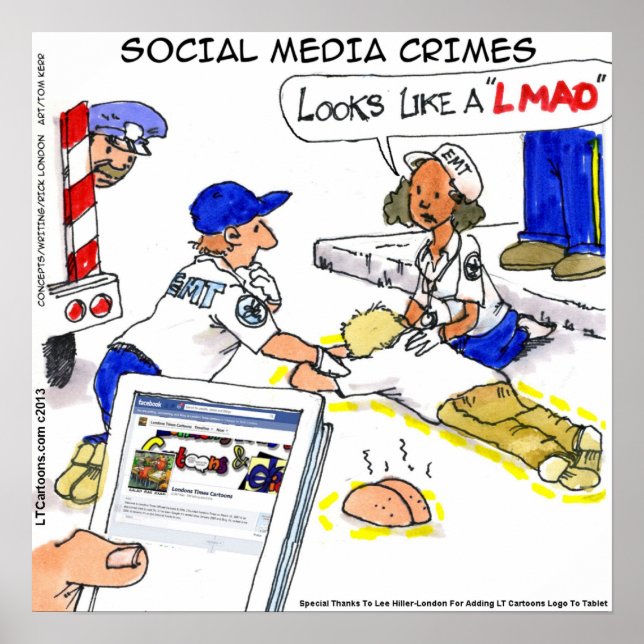 Funny Social Media Crimes Poster (Front)