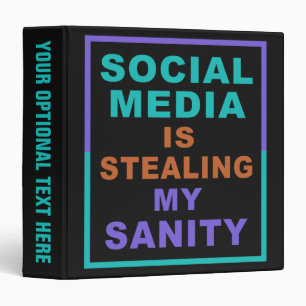Funny “Social Media” custom binders