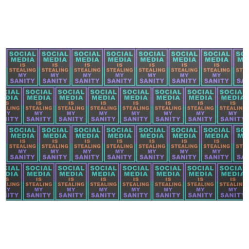 Funny “Social Media” custom fabric