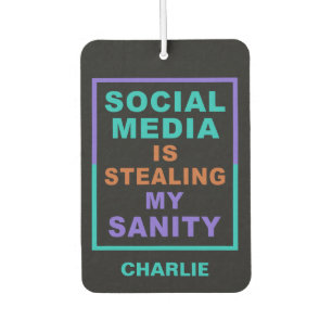 Funny “Social Media” custom name air freshner Freshener