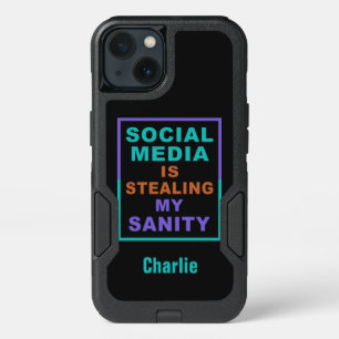 Funny “Social Media” custom name phone cases