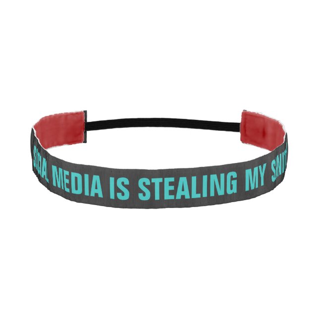 Funny “Social Media” headband (Front)