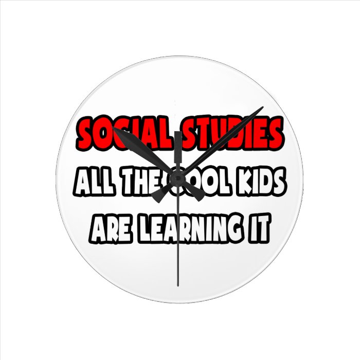 Funny Social Studies Teacher Shirts and Gifts Wall Clock