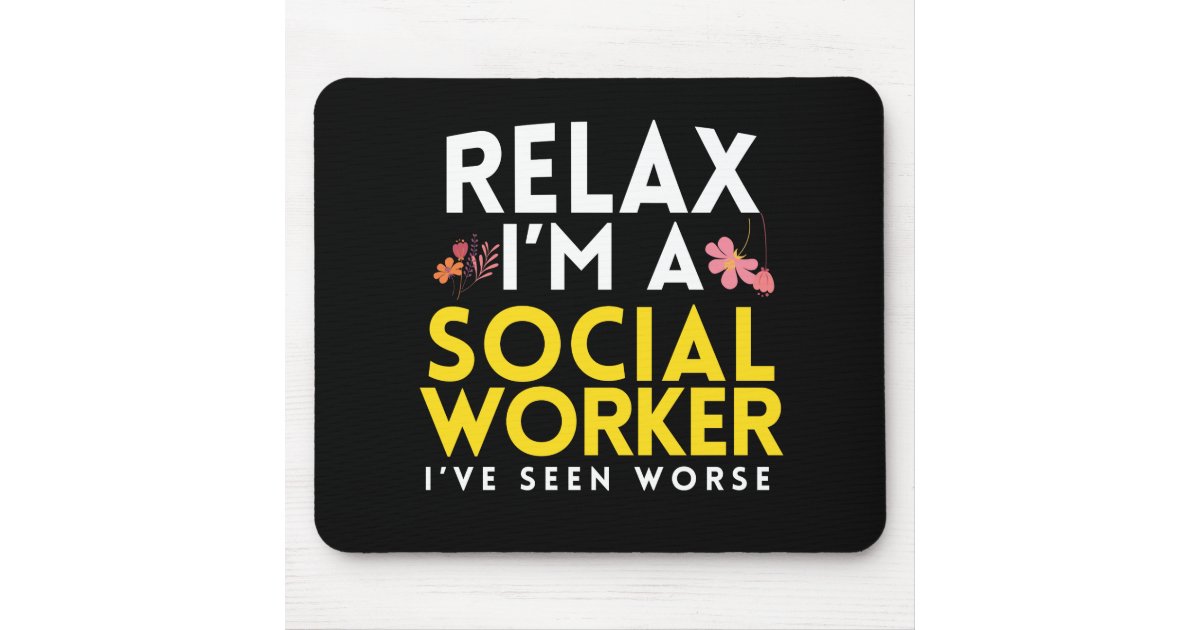 Funny Social Work Worker Gift Mouse Pad | Zazzle