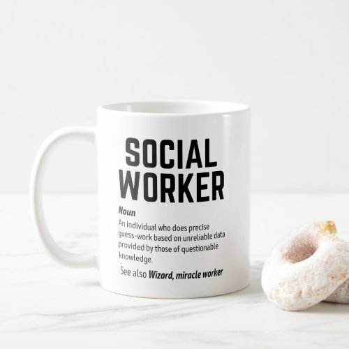 Funny Social Worker Dictionary Definition Coffee Mug