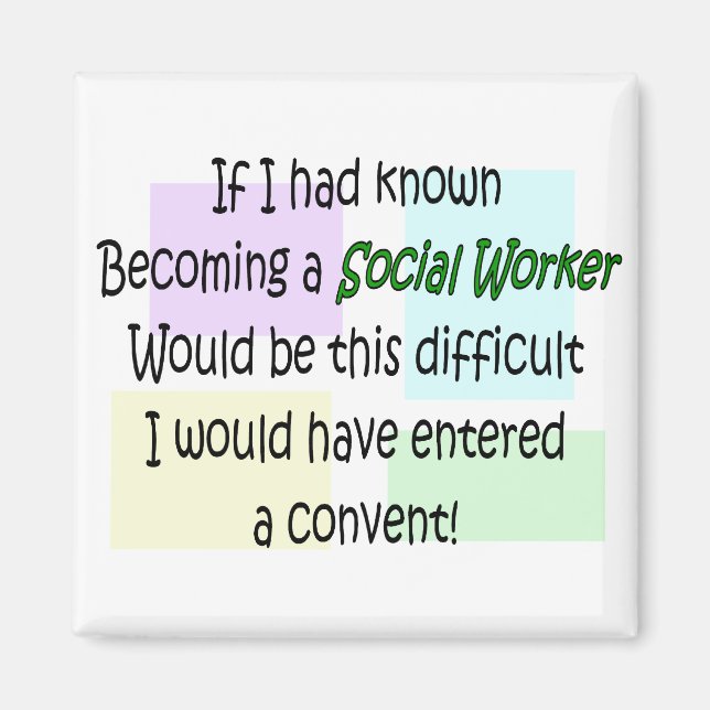 Funny Social Worker Gifts Magnet (Front)