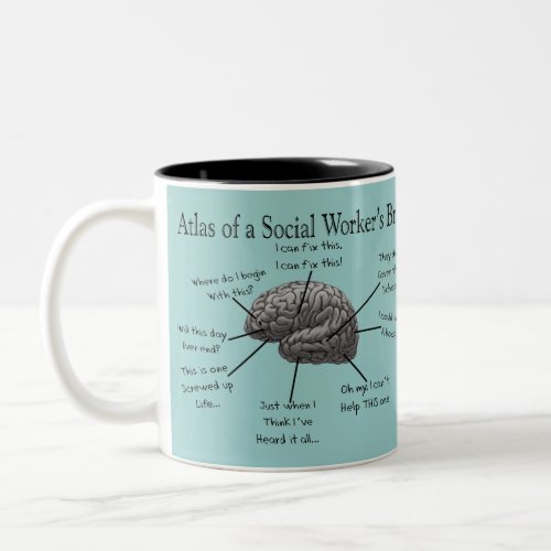 Funny Social Worker Gifts Two_Tone Coffee Mug