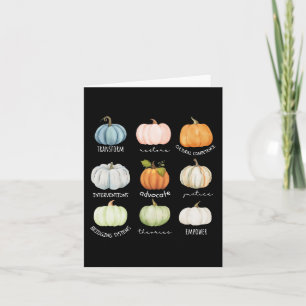 Funny Social Worker Halloween Fall Pumpkin Thanksg Card