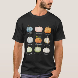 Funny Social Worker Halloween Fall Pumpkin Thanksg T-Shirt