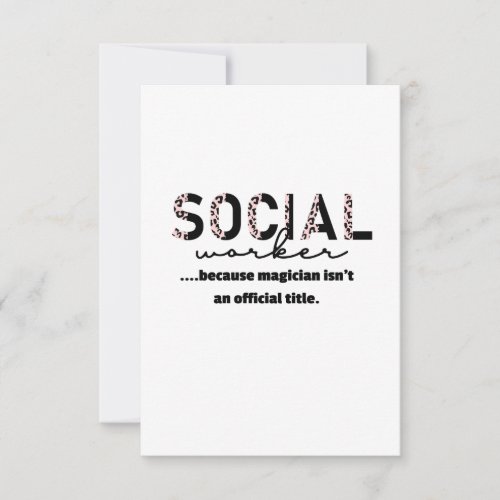 Funny Social Worker Thank You Card