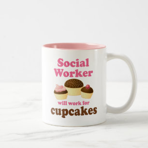 Funny Social Worker Two-Tone Coffee Mug