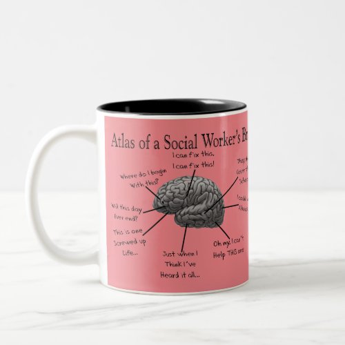 Funny Social Workers Brain Two_Tone Coffee Mug