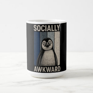 Funny Socially Awkward Penguin Retro Humor  Coffee Mug