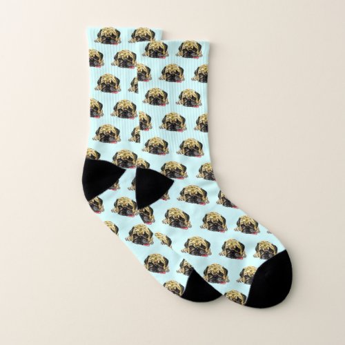 Funny Socks Gift with Pug Dog