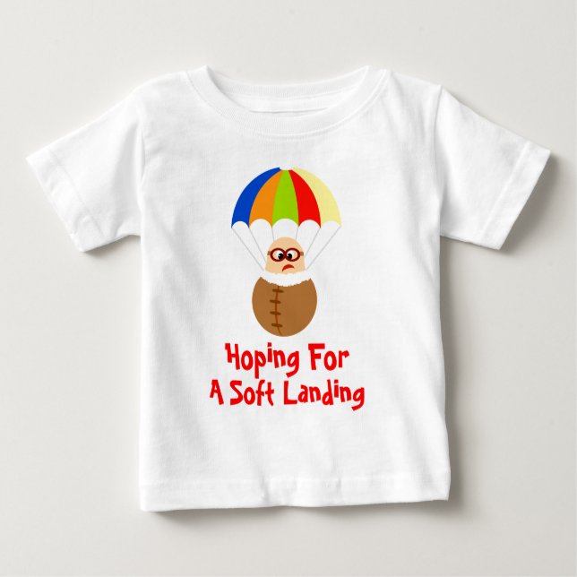 Funny Soft Landing Parachuting Baby Tee (Front)