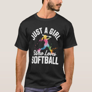 Funny Softball Art For Women Girls Mom Youth T-Shirt