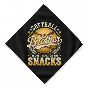 Funny Softball Brother Snacks Sports Bandana