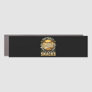 Funny Softball Brother Snacks Sports Car Magnet
