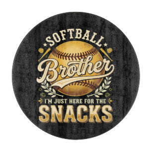 Funny Softball Brother Snacks Sports Cutting Board