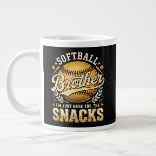 Funny Softball Brother Snacks Sports Giant Coffee Mug