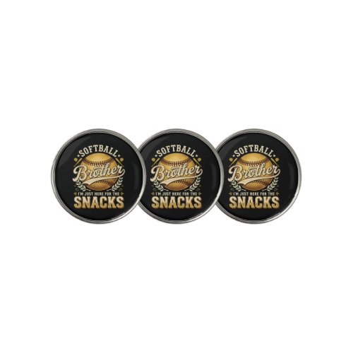 Funny Softball Brother Snacks Sports Golf Ball Marker