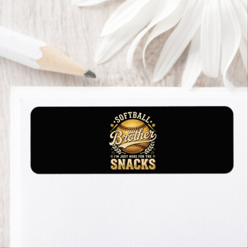 Funny Softball Brother Snacks Sports Label
