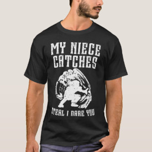 Funny Softball Catcher Uncle Of A Softball Catcher T-Shirt