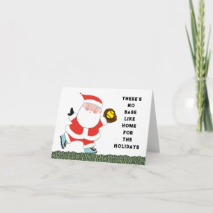 Funny Softball Christmas Holiday Cards