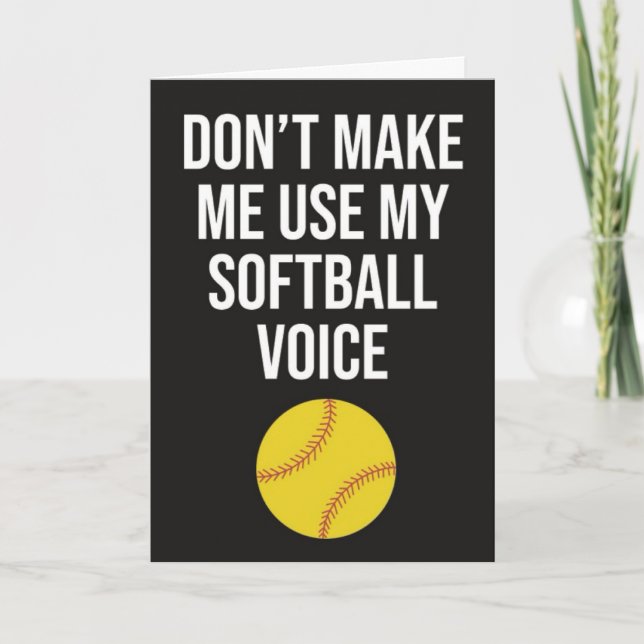 Funny Softball Coach Cards Sports Team Players  (Front)