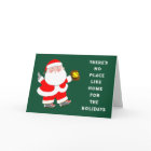 Funny Softball Holiday Christmas Cards