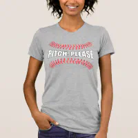  Pitch Please Shirt Funny Baseball and Softball Slogan Tee :  Clothing, Shoes & Jewelry