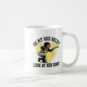 Funny Softball Quote Oh My God Becky Look At Her B Coffee Mug