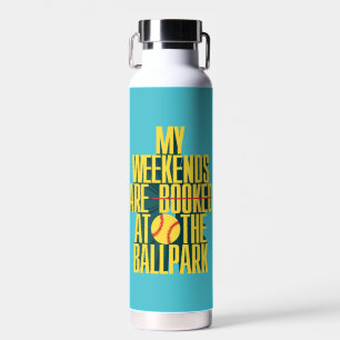 Funny Softball Weekend At The Ballpark Sports Water Bottle