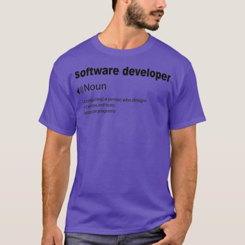 funny software developer definition T_Shirt