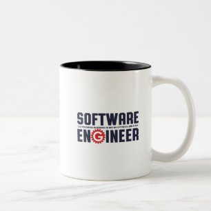 Funny Software Engineer Humor Engineering Major Two-Tone Coffee Mug