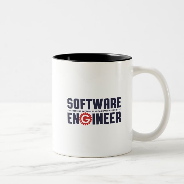 Funny Software Engineer Humor Engineering Major Two-Tone Coffee Mug (Right)
