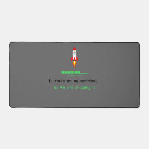 Funny Software Engineer Shipping It  Desk Mat