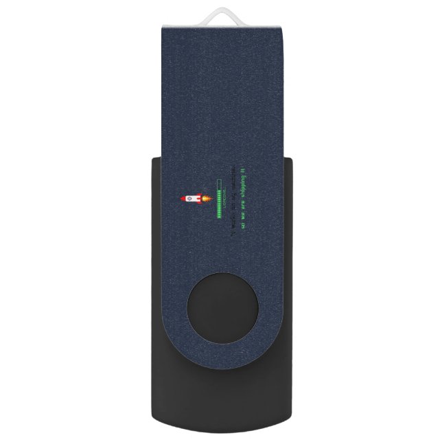 Funny Software Engineer Shipping It  Flash Drive (Front Vertical)