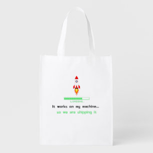 Funny Software Engineer Shipping It Grocery Bag