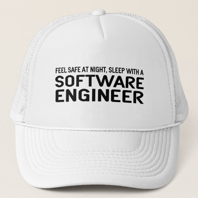 Funny Software Engineer Trucker Hat (Front)