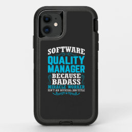 Funny Software Quality Manager Quote OtterBox Defender iPhone 11 Case