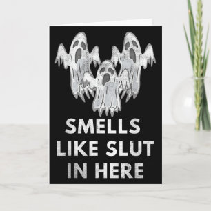 Funny Soky Halloween Offensive Adult Humor Ghost C Card