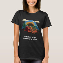 Funny Solar Eclipse Shirt Women Desert Landscape