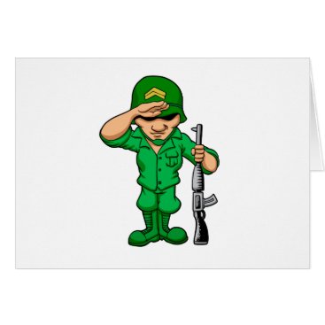 Funny soldier with rifle Funny soldier with rifle