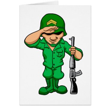 Funny soldier with rifle Funny soldier with rifle