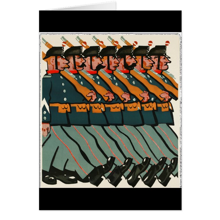 Funny Soldiers Marching Cards