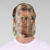 Funny Solved Puzzle Add Name or Monogram Face Shield (Insitu)