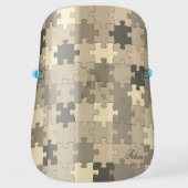 Funny Solved Puzzle Add Name or Monogram Face Shield (Front)
