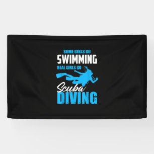 Funny Some Girls Go Swimming Real Girls Gift Banner